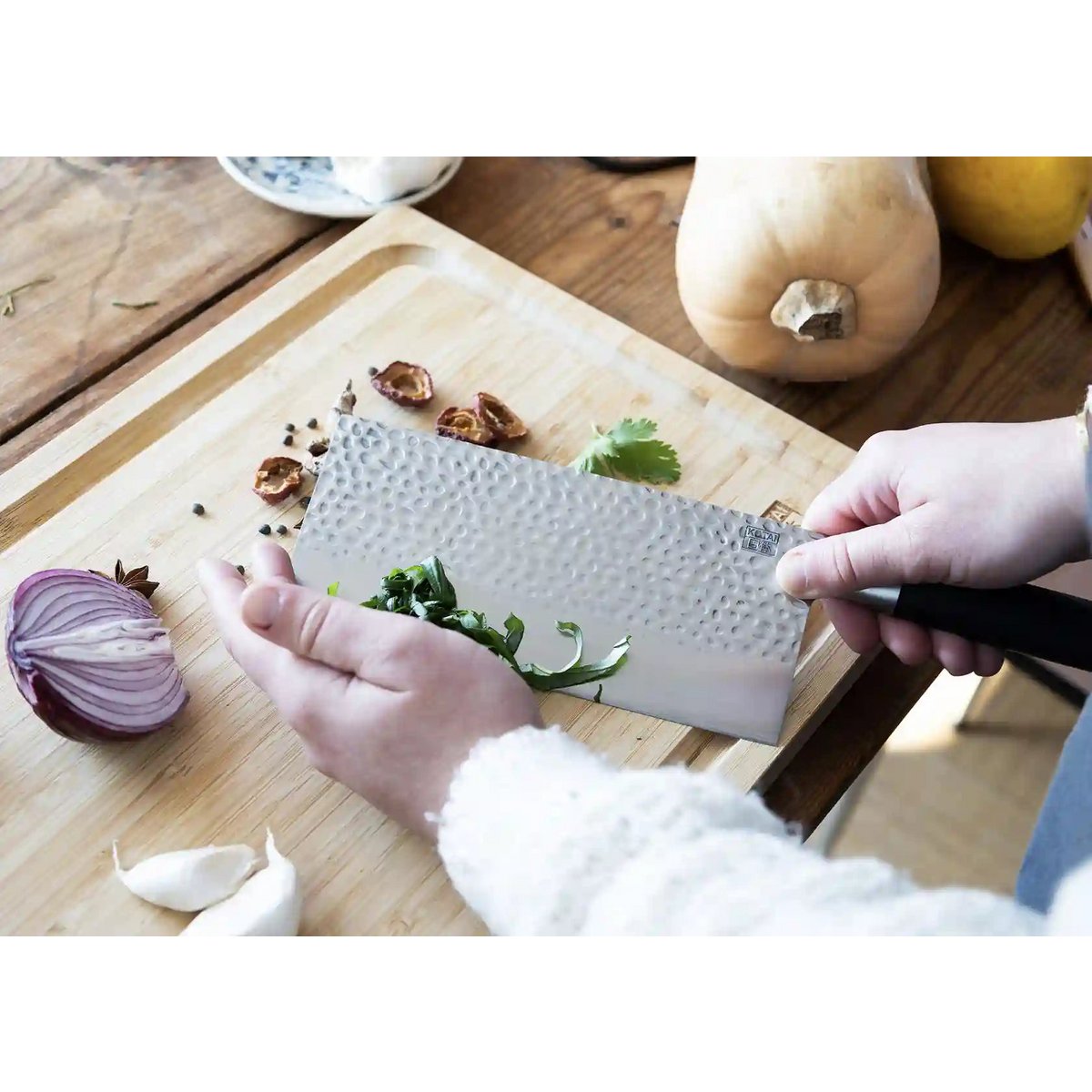 Kotai Hakmes 190 mm – Met Bamboe Saya - Geleverd in een Luxe bamboe geschenkverpakking