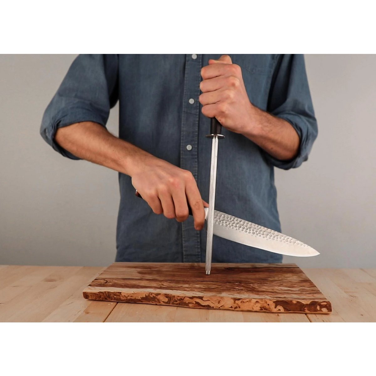 Messen- en keukenaccessoireset - De complete set Deluxe Edition (C): 6 messen + 5 accessoires - Geleverd in een Luxe bamboe geschenkverpakking