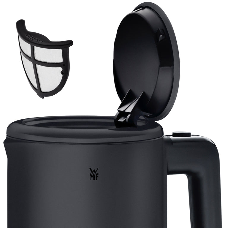 WMF KITCHENminis Waterkoker 0,8 L Diep Zwart – Compact & Elegant