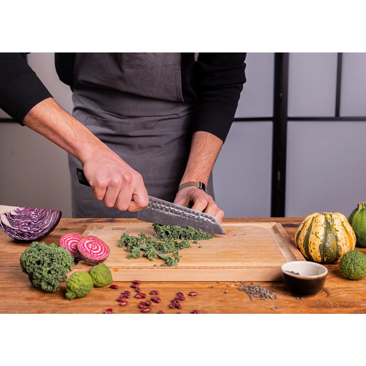 Kotai Kiritsuke Mes 170 mm – Japans Bunka Koksmes - Geleverd in een Luxe bamboe geschenkverpakking