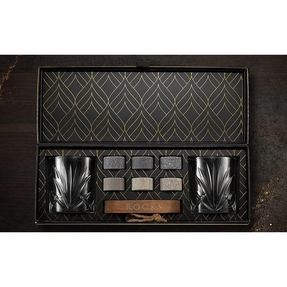 The Connoisseur’s Set – Palm Whiskey Glass Edition: Voor de Fijnproever met Stijl - Geleverd in een geschenkverpakking