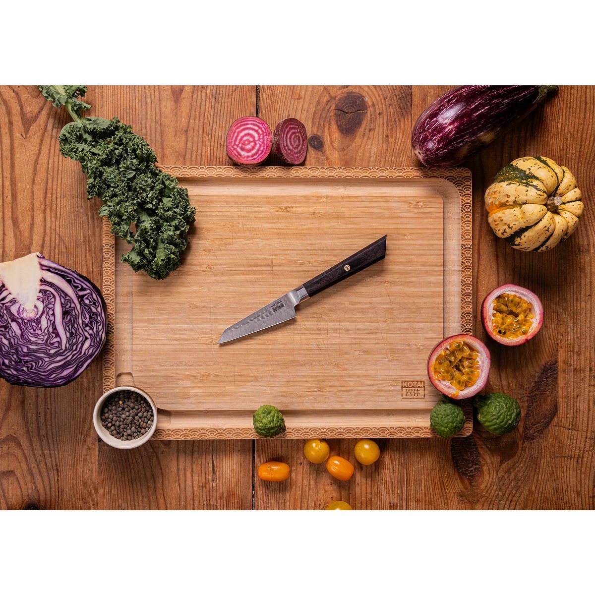 Kotai Kiritsuke Mes 90 mm – Japans Bunka Schilmes - Geleverd in een Luxe bamboe geschenkverpakking