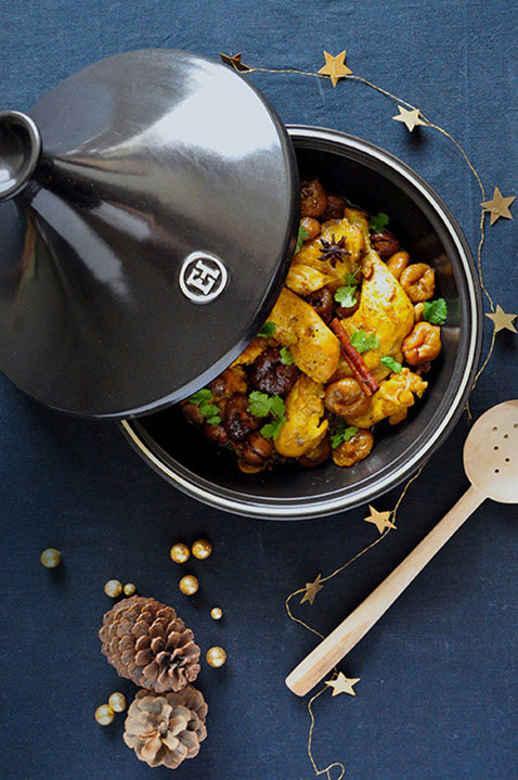 Emile Henry Tajine E-box - Ø270mm - Fusain - Keramische Tajine met Geschenkverpakking