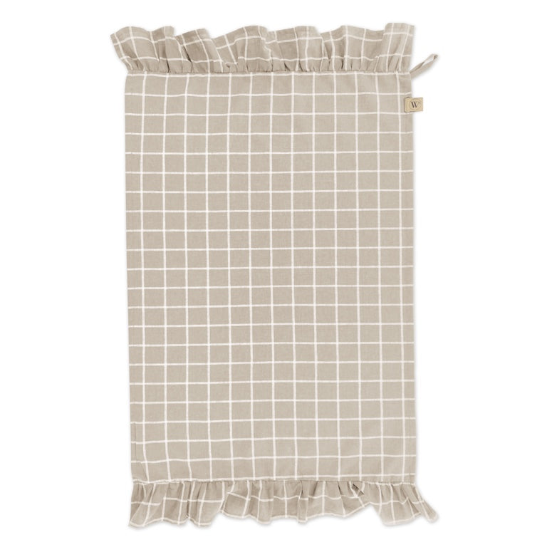 Walra Keukenset Lovely Linnen Ruffles Grijs – 3-delig – Elegant & Natuurlijk