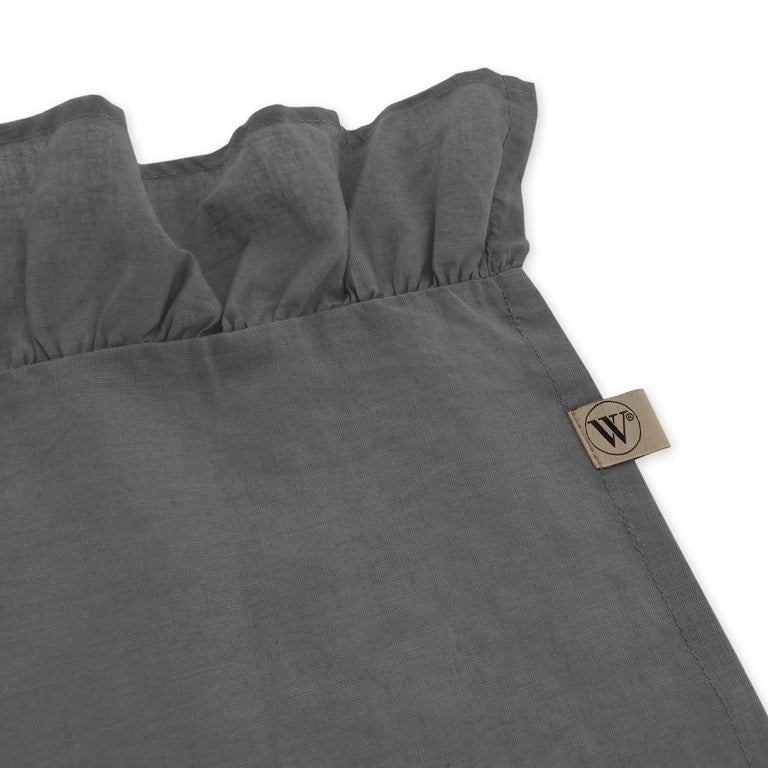 Walra Tafelkleed Lovely Linen Ruffles - 140x240cm - Antraciet