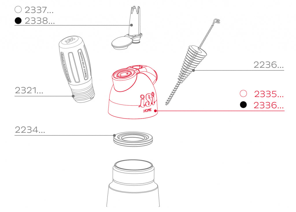iSi Kopstuk compleet Easy Whip - Wit