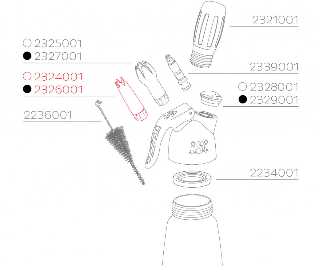 iSi Spuitmond standaard Dessert Whip - Wit