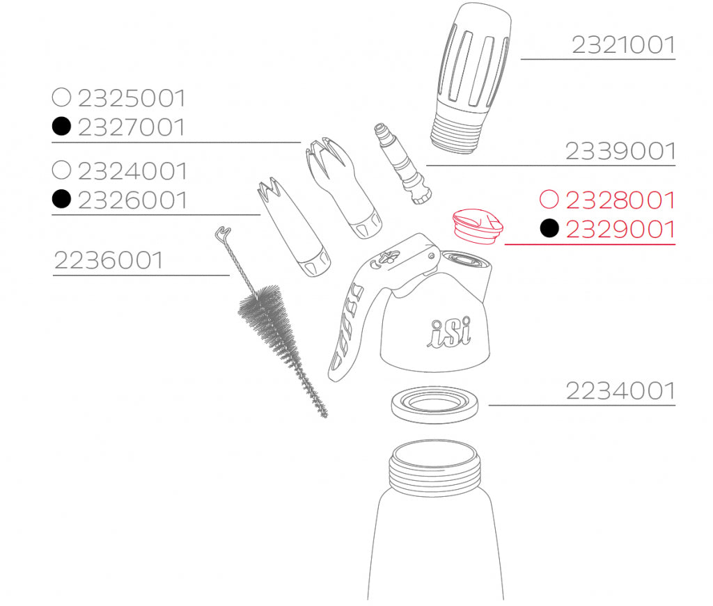 iSi Afdekdop Dessert Whip - Zwart