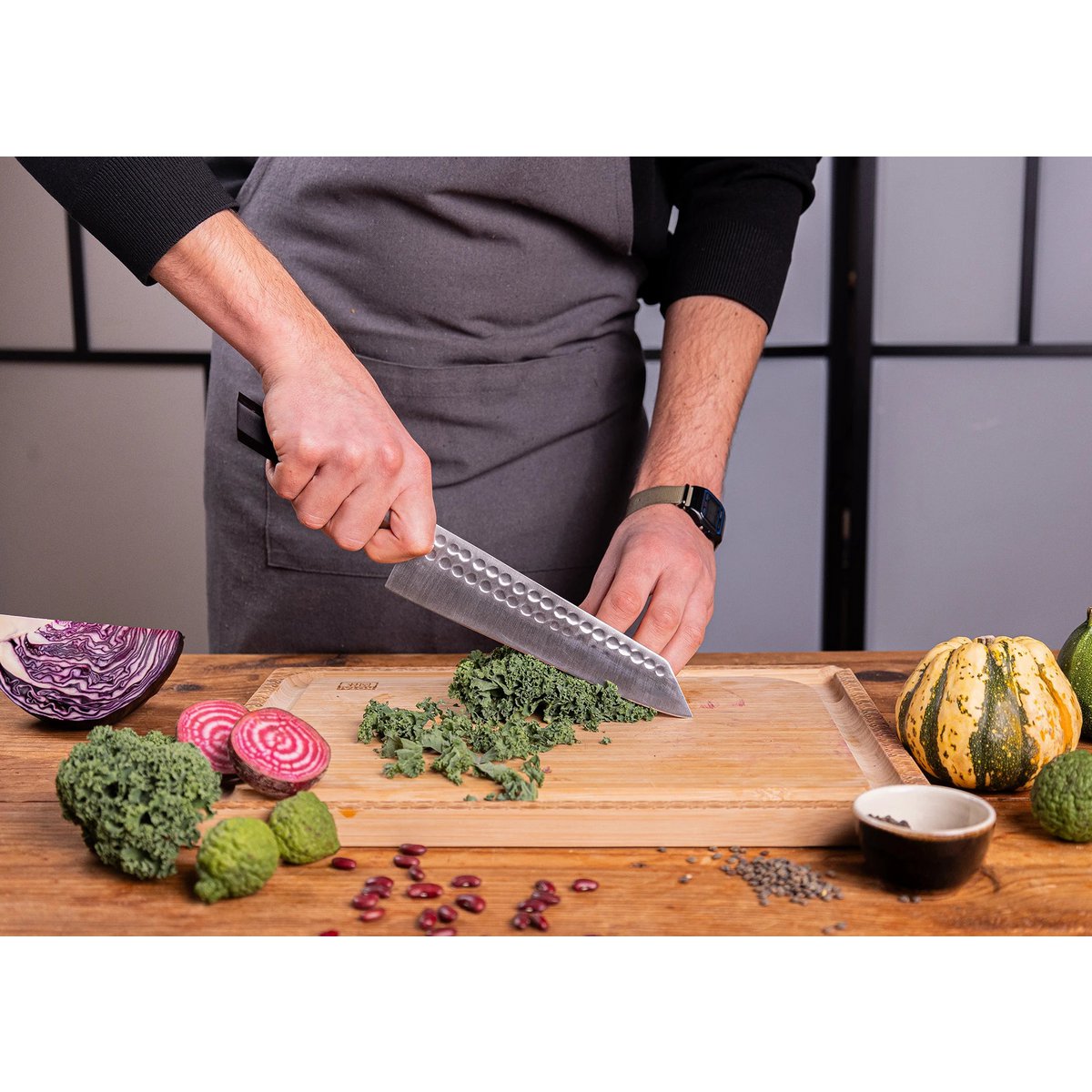 Kotai Kiritsuke Mes 210 mm – Japans Bunka Koksmes - Geleverd in een Luxe bamboe geschenkverpakking