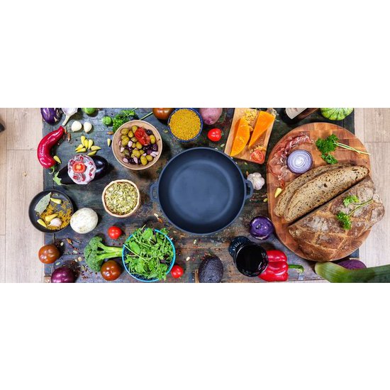 Maysternya Gietijzeren Barbecuepan met handvaten - Ø 26 x 2.5 cm