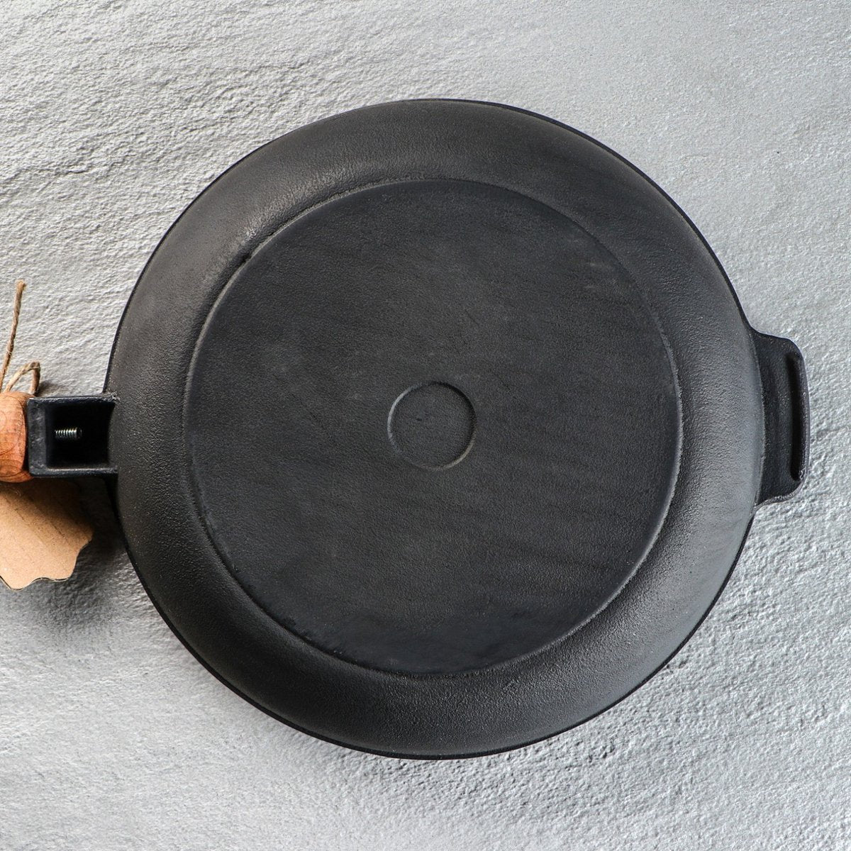 Maysternya Gietijzeren Grillpan met houten handvat - Ø 24 x 4 cm