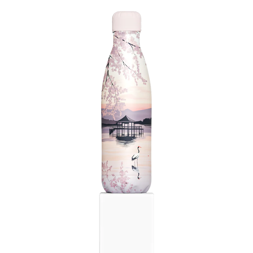 IZY Drinkfles - Sunset Lake | Duurzame Thermofles 500ML - Magical Japan
