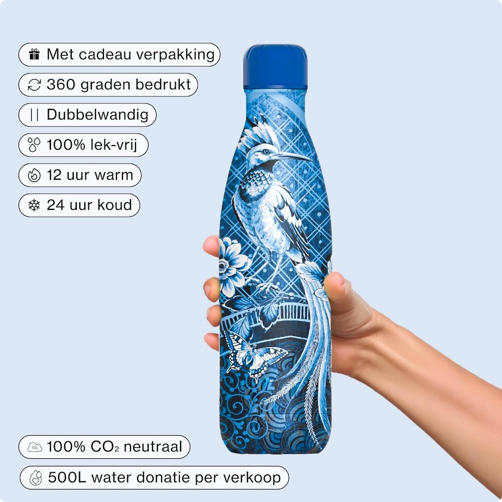 IZY Drinkfles Royal Blue | 500ML Luxe & Duurzame Thermofles - Modern Mastery Collectie