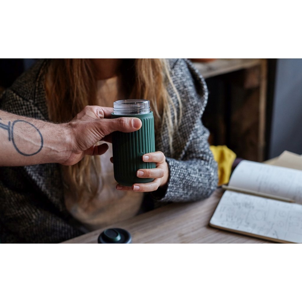 Black+Blum Reisbeker Glas 0,34 L - Groen - Lekvrij, Smaakneutraal & Duurzaam