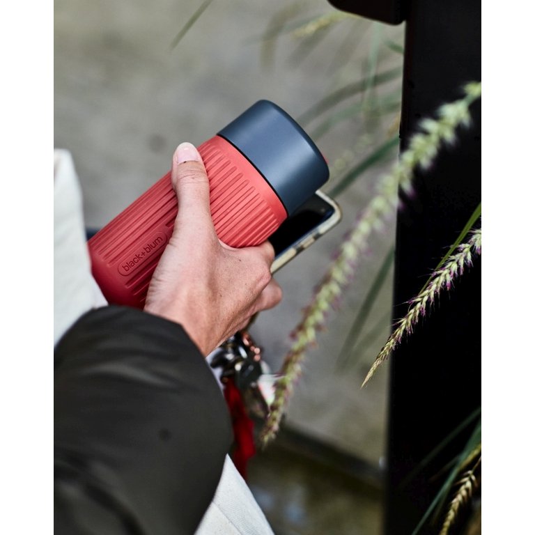 Black+Blum Reisbeker Glas 0,34 L - Rood - Lekvrij, Smaakneutraal & Duurzaam