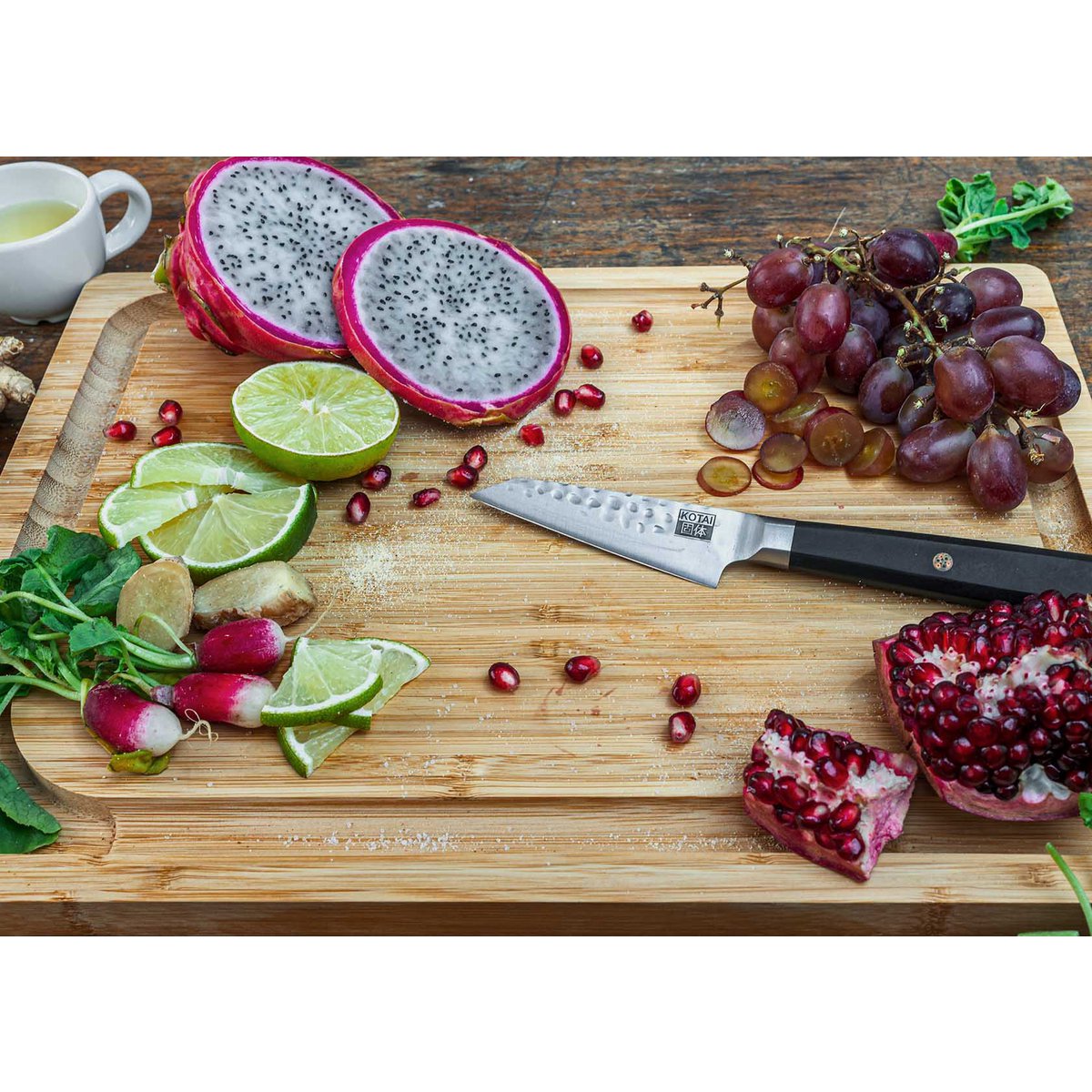Kotai Bunka Starter Set Deluxe – 2 Messen + Bamboe Snijplank - Geleverd in een Luxe bamboe geschenkverpakking