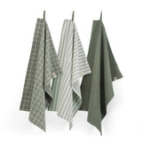 Walra Keukenset Dry Cubes Uni, Strepen & Blokjes 3-delig