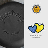 Maysternya Gietijzeren Koekenpan met houten handvat - Ø 28 x 6 cm