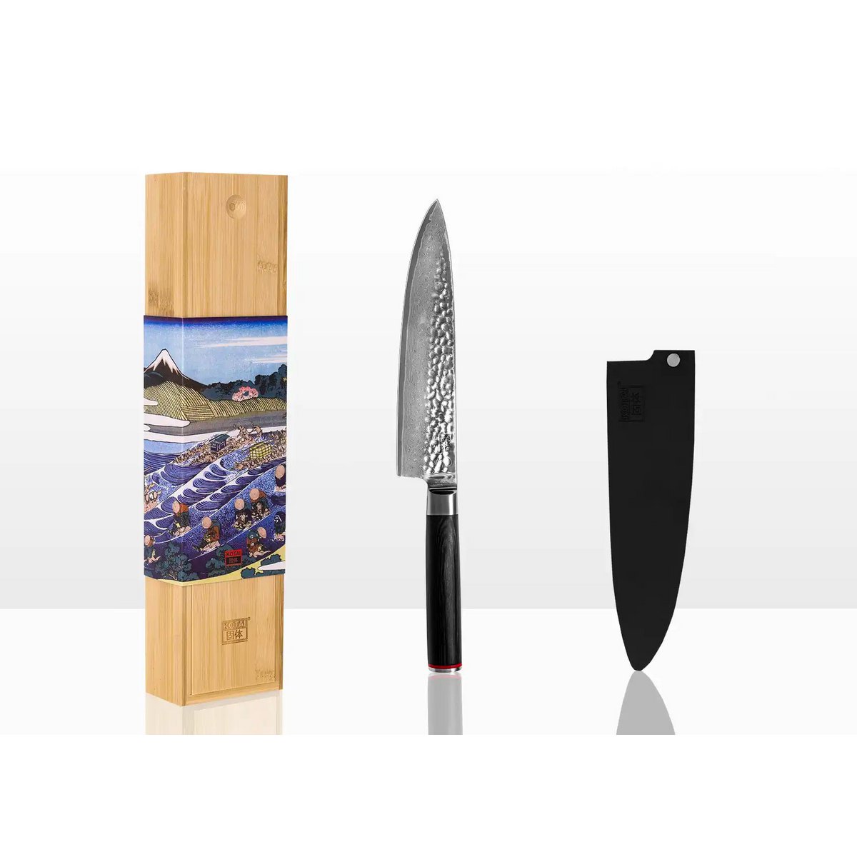 Gyuto Damascus koksmes - Geleverd in een Luxe bamboe geschenkverpakking