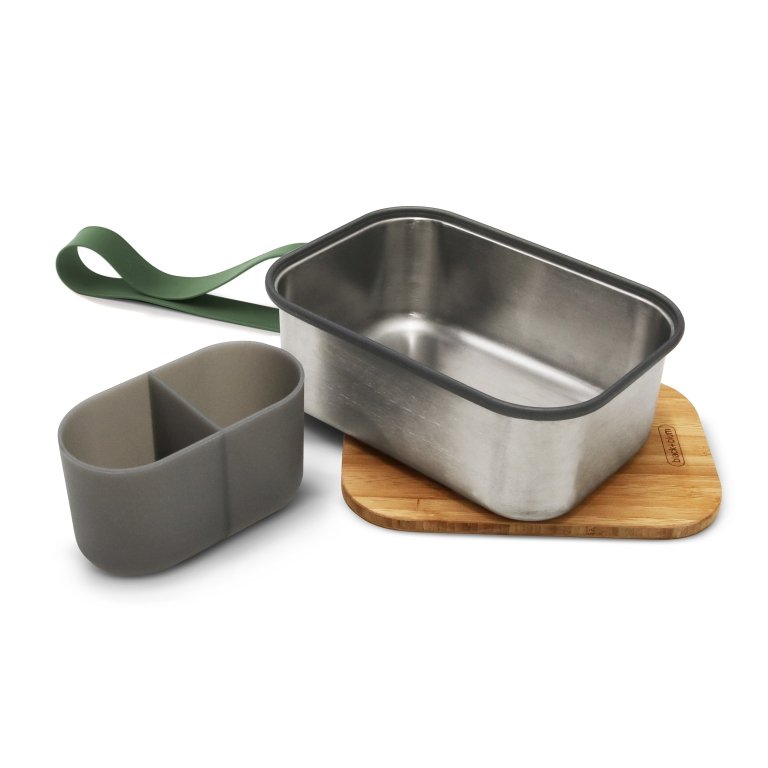 Black+Blum Broodtrommel - Groen - 190 × 135 × 75 mm | Duurzaam, Lekvrij & Multifunctioneel
