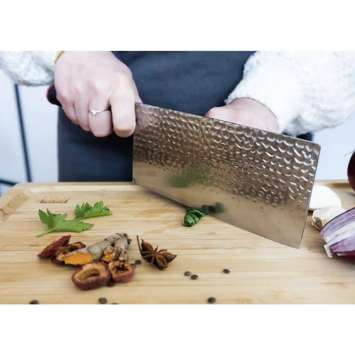 Kotai Hakmes 190 mm – Met Bamboe Saya - Geleverd in een Luxe bamboe geschenkverpakking
