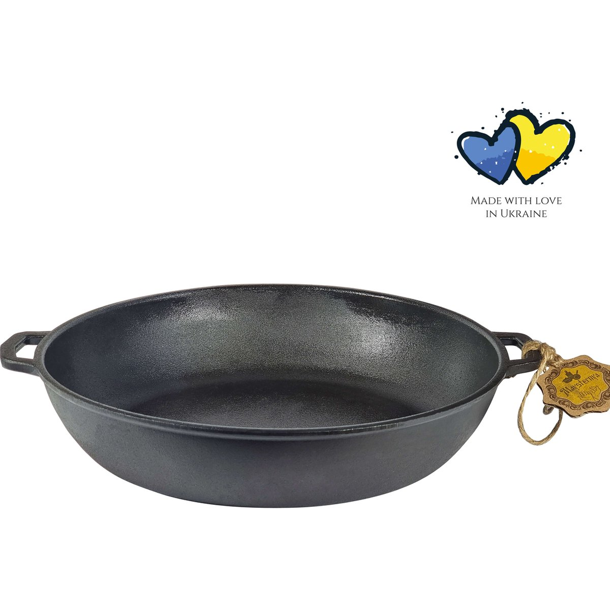 Maysternya Gietijzeren Barbecuepan met handvaten - Ø 26 x 6 cm