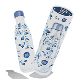 IZY Drinkfles - Blossom | Luxe Thermofles 500ML - Heinen Delfts Blauw Collectie