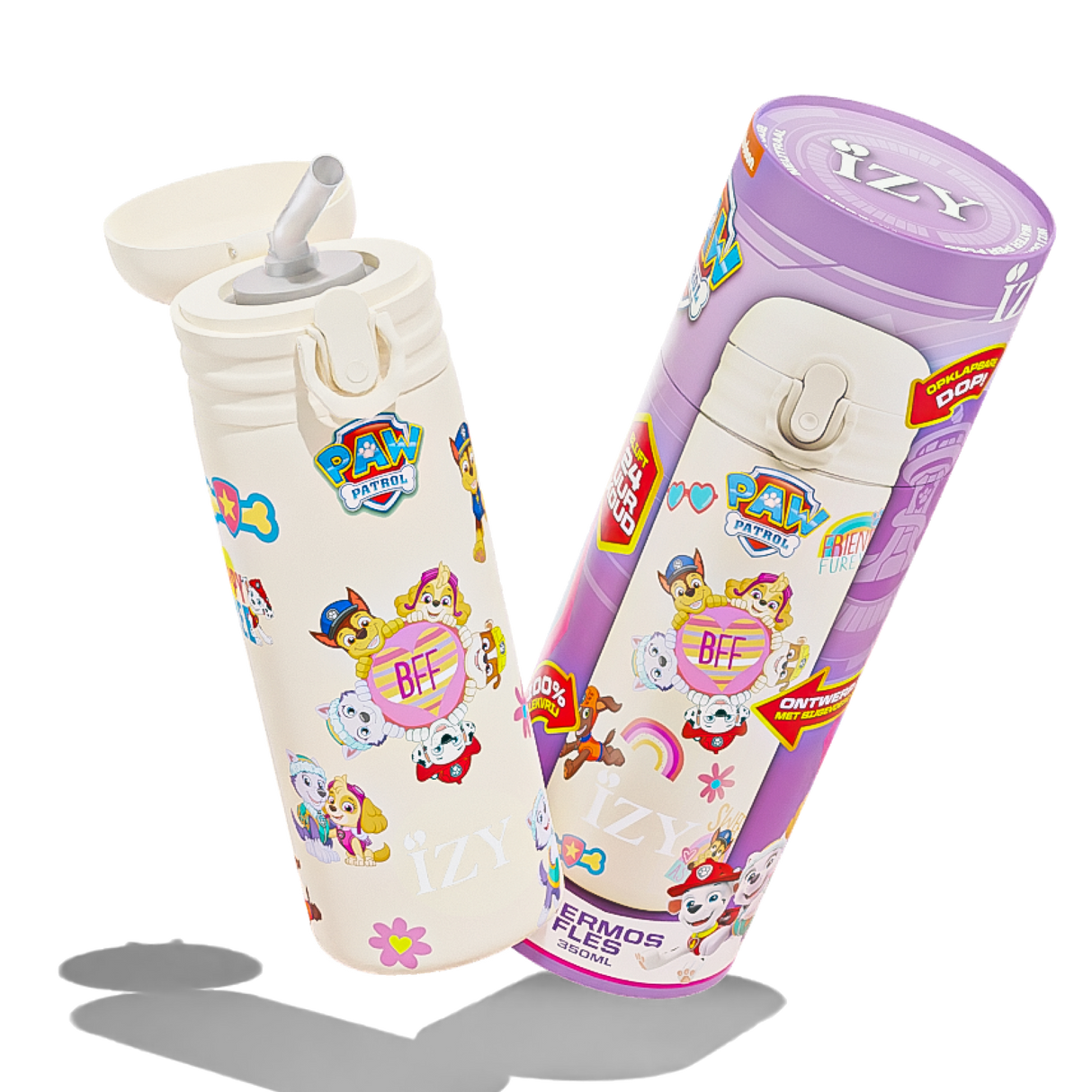 IZY Kids Drinkfles - Paw Patrol | 350ML Lekvrije RVS Fles voor Kinderen