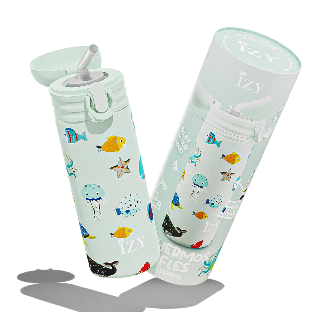 IZY Kids Thermofles - Ontwerp je Eigen Fles | 350ML Kinderdrinkfles