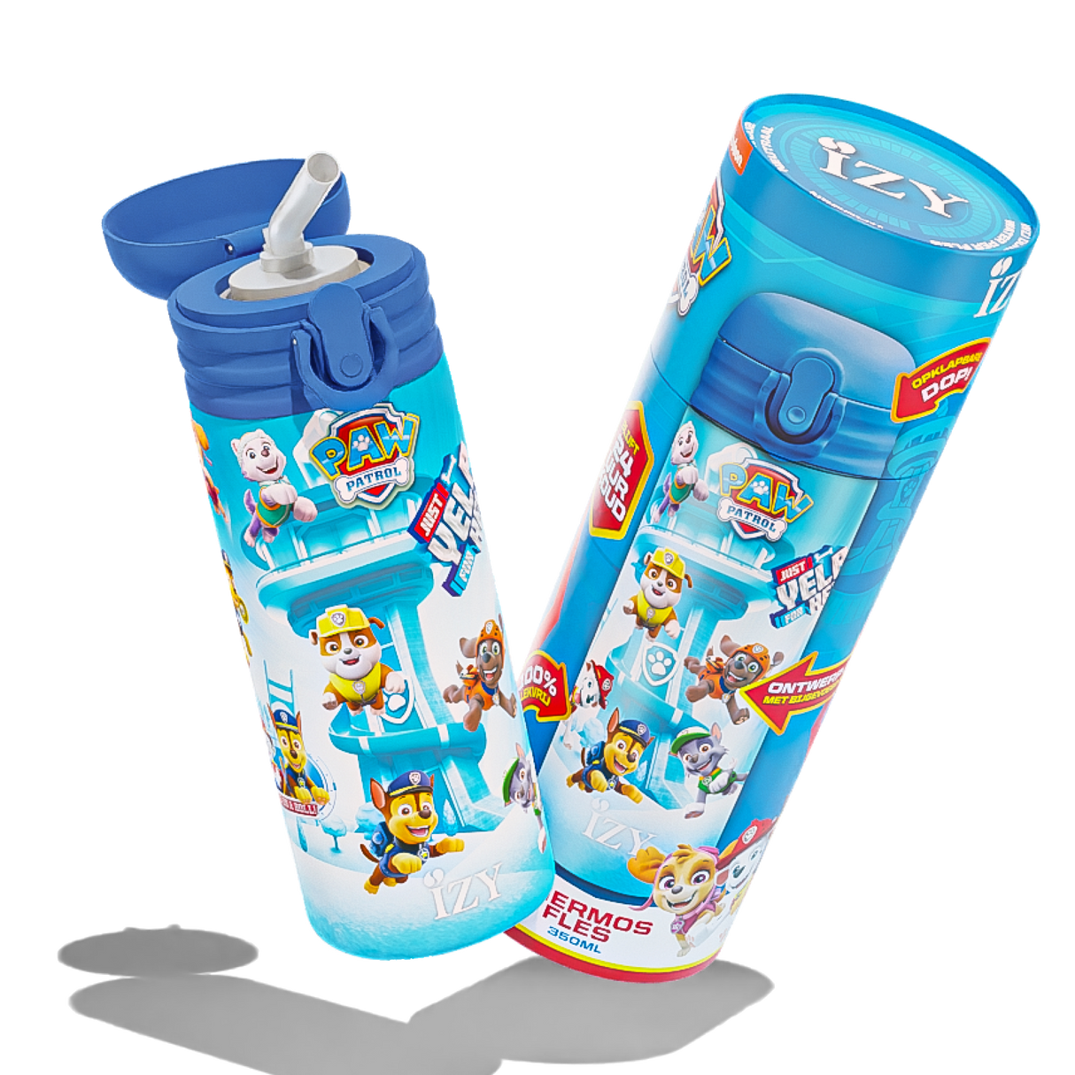 IZY Kids Drinkfles - Paw Patrol | 350ML Lekvrije RVS Fles voor Kinderen
