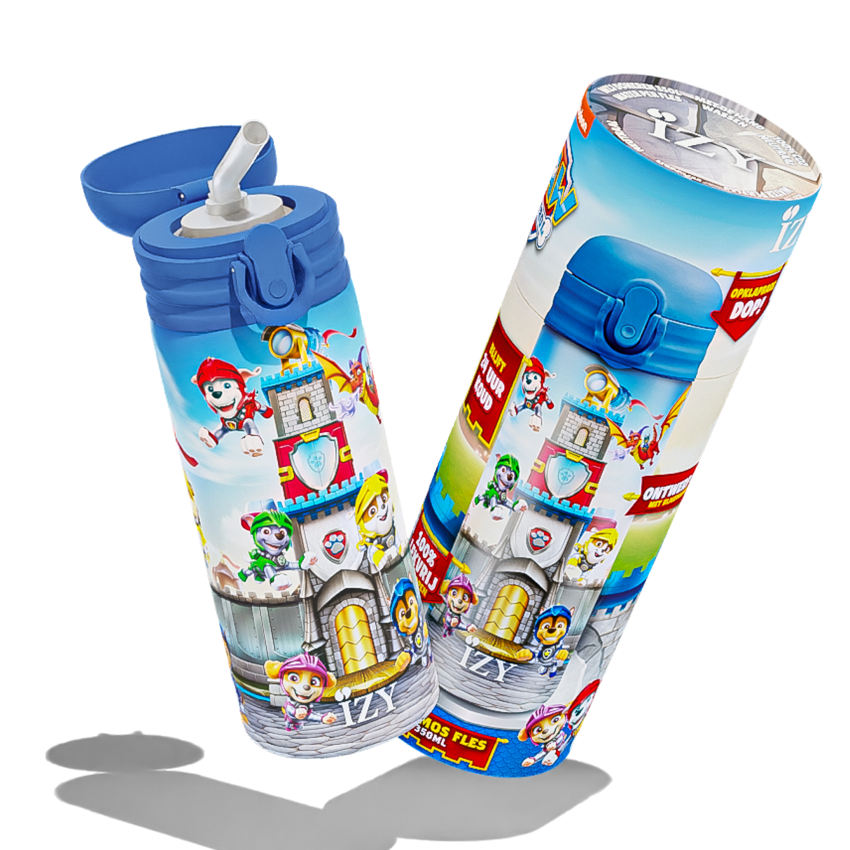 IZY Kids Drinkfles - Paw Patrol | 350ML Lekvrije RVS Fles voor Kinderen