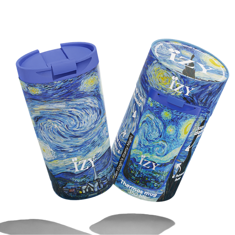IZY Thermomok - Starry Night | Kunstzinnige Koffiebeker To Go 350ML- The Artists