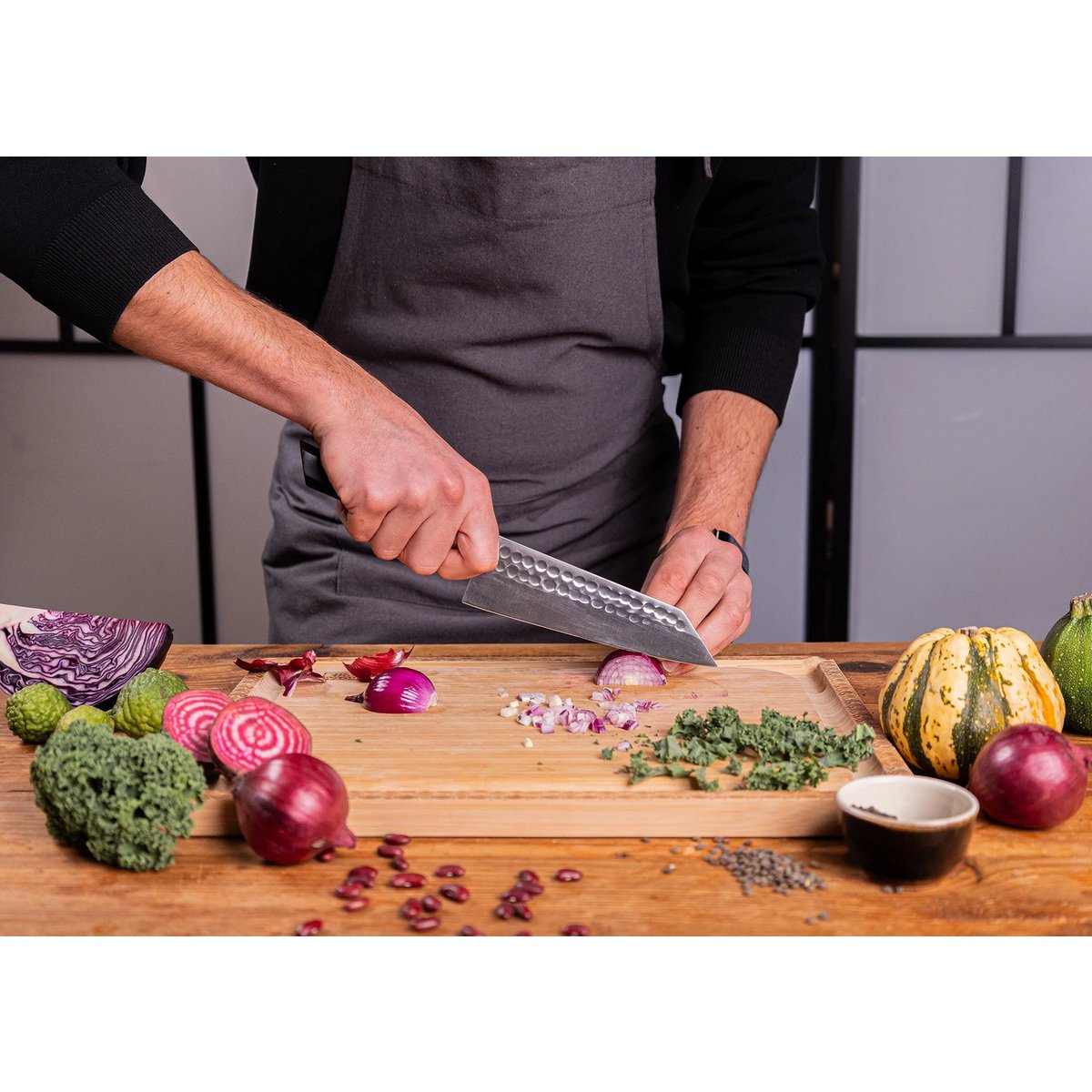 Kotai Bunka Complete Set Deluxe – 4 Messen + Messenzak & Aanzetstaal - Geleverd in een Luxe bamboe geschenkverpakking