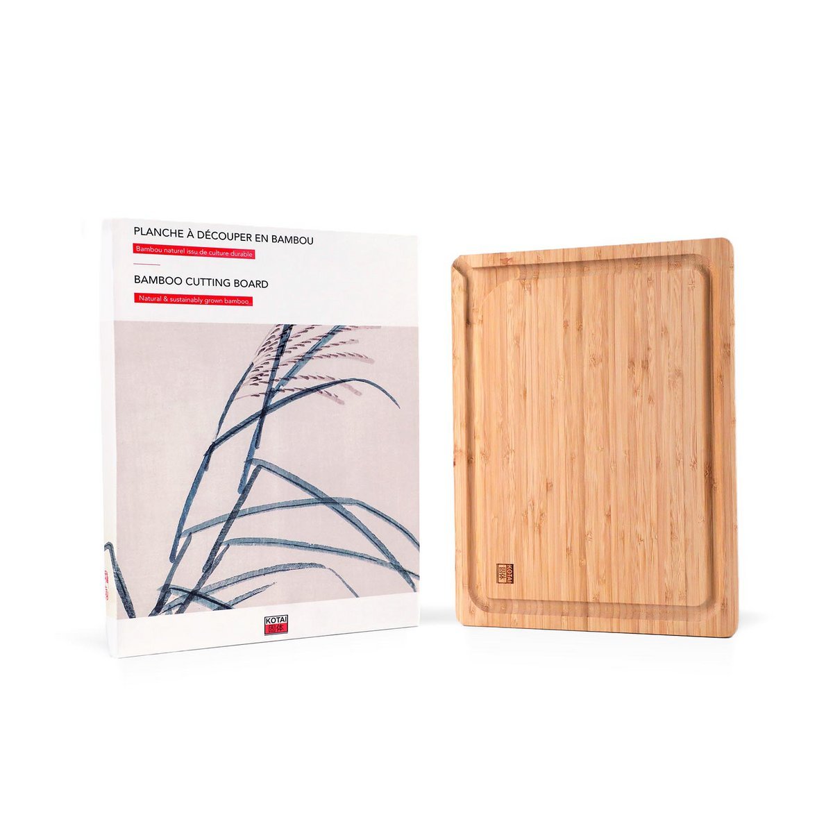 Kotai Bunka Starter Set Deluxe – 2 Messen + Bamboe Snijplank - Geleverd in een Luxe bamboe geschenkverpakking