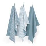 Walra Keukenset Dry Cubes Uni, Strepen & Blokjes 3-delig